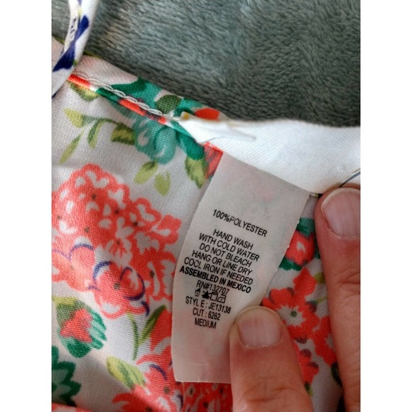 LIMONATA Juniors Neon Floral Crop Top Sz M Spaghetti Strap Bright Beachy - Picture 4 of 7